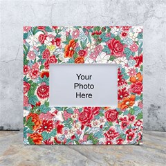 Flower Bloom Blossom Botanical Color Colorful Colour Element Digital Floral Floral Pattern White Box Photo Frame 4  X 6  by Maspions