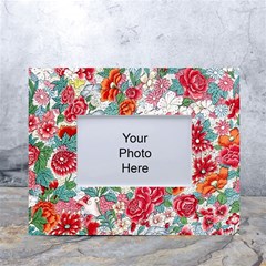 Flower Bloom Blossom Botanical Color Colorful Colour Element Digital Floral Floral Pattern White Tabletop Photo Frame 4 x6  by Maspions