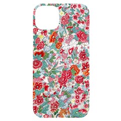 Flower Bloom Blossom Botanical Color Colorful Colour Element Digital Floral Floral Pattern Iphone 14 Plus Black Uv Print Case by Maspions