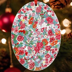 Flower Bloom Blossom Botanical Color Colorful Colour Element Digital Floral Floral Pattern Uv Print Acrylic Ornament Oval by Maspions