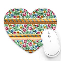 Flower Pattern Art Vintage Blooming Blossom Botanical Nature Famous Heart Mousepad