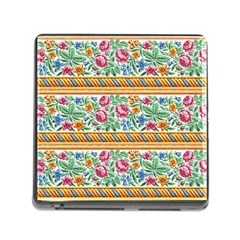 Flower Pattern Art Vintage Blooming Blossom Botanical Nature Famous Memory Card Reader (square 5 Slot) by Maspions