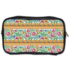 Flower Pattern Art Vintage Blooming Blossom Botanical Nature Famous Toiletries Bag (two Sides)