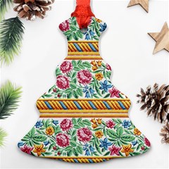 Flower Pattern Art Vintage Blooming Blossom Botanical Nature Famous Ornament (christmas Tree) 