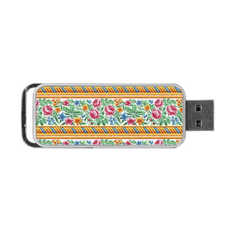 Flower Pattern Art Vintage Blooming Blossom Botanical Nature Famous Portable USB Flash (Two Sides)