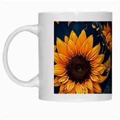 Flowers Pattern Spring Bloom Blossom Rose Nature Flora Floral Plant White Mug