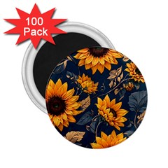 Flowers Pattern Spring Bloom Blossom Rose Nature Flora Floral Plant 2 25  Magnets (100 Pack) 