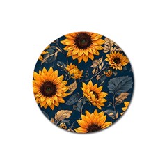 Flowers Pattern Spring Bloom Blossom Rose Nature Flora Floral Plant Magnet 3  (round)