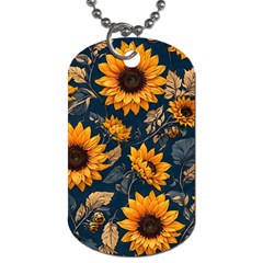 Flowers Pattern Spring Bloom Blossom Rose Nature Flora Floral Plant Dog Tag (one Side)