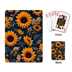 Flowers Pattern Spring Bloom Blossom Rose Nature Flora Floral Plant Playing Cards Single Design (rectangle)