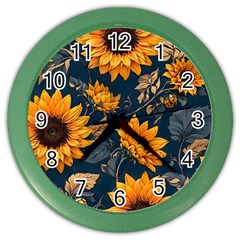 Flowers Pattern Spring Bloom Blossom Rose Nature Flora Floral Plant Color Wall Clock