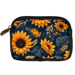 Flowers Pattern Spring Bloom Blossom Rose Nature Flora Floral Plant Digital Camera Leather Case