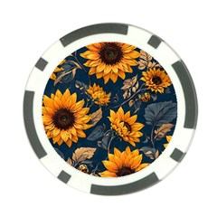 Flowers Pattern Spring Bloom Blossom Rose Nature Flora Floral Plant Poker Chip Card Guard (10 Pack)