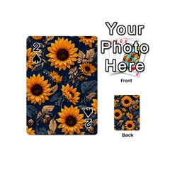 Flowers Pattern Spring Bloom Blossom Rose Nature Flora Floral Plant Playing Cards 54 Designs (mini)