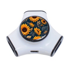 Flowers Pattern Spring Bloom Blossom Rose Nature Flora Floral Plant 3-port Usb Hub