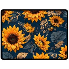 Flowers Pattern Spring Bloom Blossom Rose Nature Flora Floral Plant Two Sides Fleece Blanket (large)