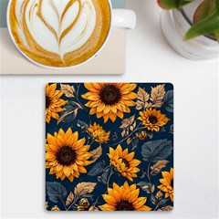 Flowers Pattern Spring Bloom Blossom Rose Nature Flora Floral Plant Uv Print Square Tile Coaster 