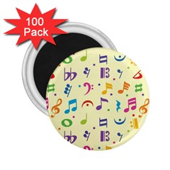 Seamless Pattern Musical Note Doodle Symbol 2 25  Magnets (100 Pack)  by Apen