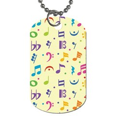 Seamless Pattern Musical Note Doodle Symbol Dog Tag (one Side) by Apen