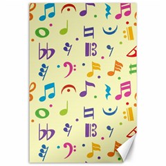 Seamless Pattern Musical Note Doodle Symbol Canvas 24  X 36  by Apen