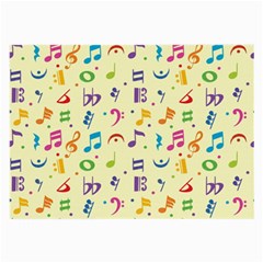 Seamless Pattern Musical Note Doodle Symbol Large Glasses Cloth by Apen