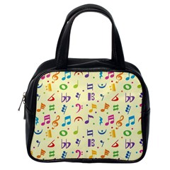 Seamless Pattern Musical Note Doodle Symbol Classic Handbag (one Side) by Apen