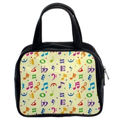 Seamless Pattern Musical Note Doodle Symbol Classic Handbag (two Sides) by Apen