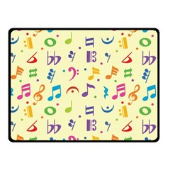 Seamless Pattern Musical Note Doodle Symbol Fleece Blanket (small) by Apen