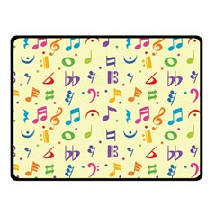 Seamless Pattern Musical Note Doodle Symbol Two Sides Fleece Blanket (small) by Apen