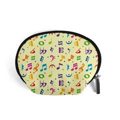 Seamless Pattern Musical Note Doodle Symbol Accessory Pouch (small) by Apen