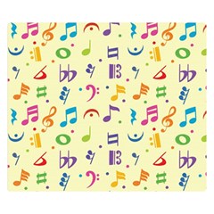 Seamless Pattern Musical Note Doodle Symbol Two Sides Premium Plush Fleece Blanket (kids Size) by Apen