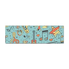 Seamless Pattern Musical Instruments Notes Headphones Player Sticker Bumper (100 Pack) by Apen