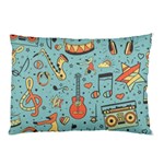 Seamless Pattern Musical Instruments Notes Headphones Player Pillow Case 26.62 x18.9  Pillow Case