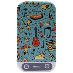 Seamless Pattern Musical Instruments Notes Headphones Player Sterilizers by Apen