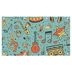 Seamless Pattern Musical Instruments Notes Headphones Player Banner And Sign 7  X 4  by Apen