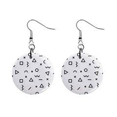 Memphis Pattern Mini Button Earrings