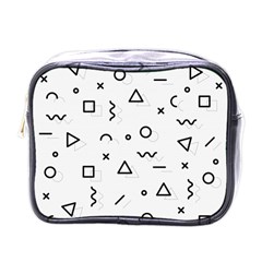 Memphis Pattern Mini Toiletries Bag (one Side) by Apen