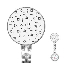 Memphis Pattern Stainless Steel Nurses Watch by Apen