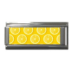 Lemon Fruits Slice Seamless Pattern Superlink Italian Charm (9mm) by Apen