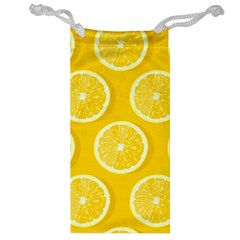 Lemon Fruits Slice Seamless Pattern Jewelry Bag by Apen