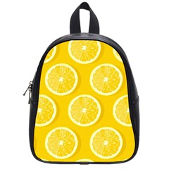 Lemon Fruits Slice Seamless Pattern School Bag (small) by Apen