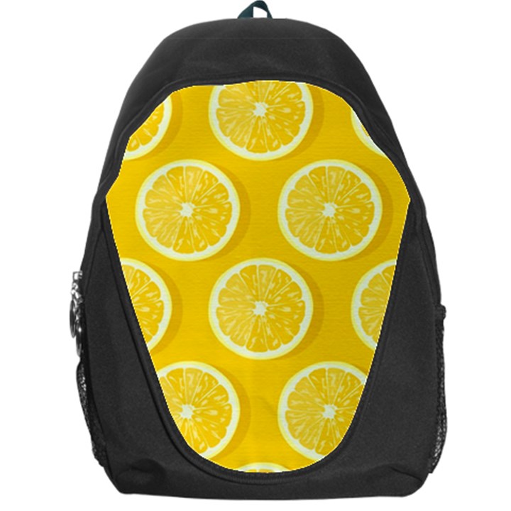 Lemon Fruits Slice Seamless Pattern Backpack Bag