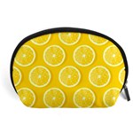 Lemon Fruits Slice Seamless Pattern Accessory Pouch (Large) Front