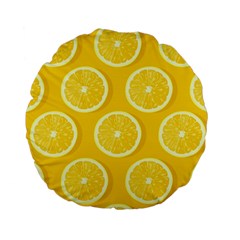 Lemon Fruits Slice Seamless Pattern Standard 15  Premium Flano Round Cushions by Apen