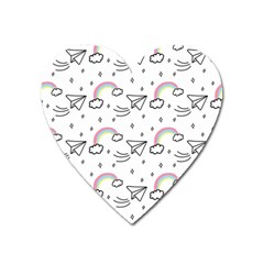 Cute Art Print Pattern Heart Magnet by Apen