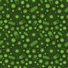 Seamless Pattern With Viruses Play Mat (square) by Apen