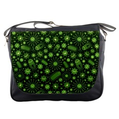 Seamless Pattern With Viruses Messenger Bag by Apen