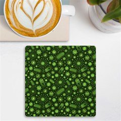 Seamless Pattern With Viruses Uv Print Square Tile Coaster  by Apen