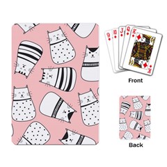 Cute Cats Cartoon Seamless-pattern Playing Cards Single Design (rectangle)