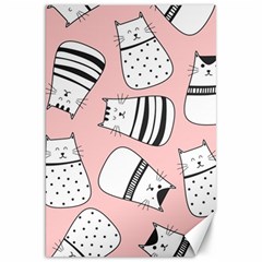 Cute Cats Cartoon Seamless-pattern Canvas 20  X 30  by Apen